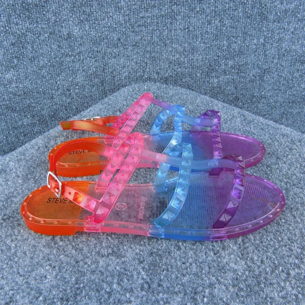 Steve Madden Youth Girls Gladiator Shoes Multicolor Synthetic Buckle Size‎ 3 Med